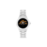 The Austin Brothers Company Unisex Stainless Steel Watch, Silver, Black & Orange