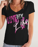 LIVE Life Coaching Onward & Upward Apparel Women's V-Neck Tee