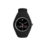 Women In Empowerment Simple Style Candy Silicone Watch, Black on Black