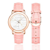 The Austin Brothers' Beautifully Broken Women's Rose Gold w/Pink Leather Strap Watch