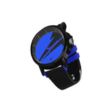 The Austin Brothers' Clayton Unisex Silicone Strap Plastic Watch, Blue & Black